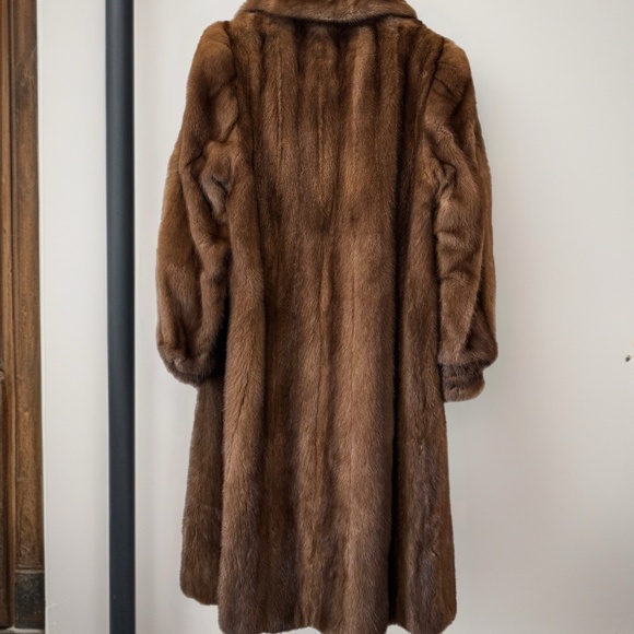 🌟 Vintage Full-Length Brown Mink Fur Coat - LaFlamme Fourrure Sz (M\L) + Bonus - Picture 5 of 16